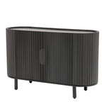 Buffet de luxe avec design incurvé et étagères réglables, convient pour le salon, le bureau et l'entrée