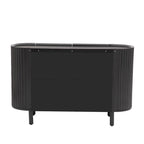 Buffet de luxe avec design incurvé et étagères réglables, convient pour le salon, le bureau et l'entrée