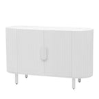 Buffet de luxe avec design incurvé et étagères réglables, convient pour le salon, le bureau et l'entrée