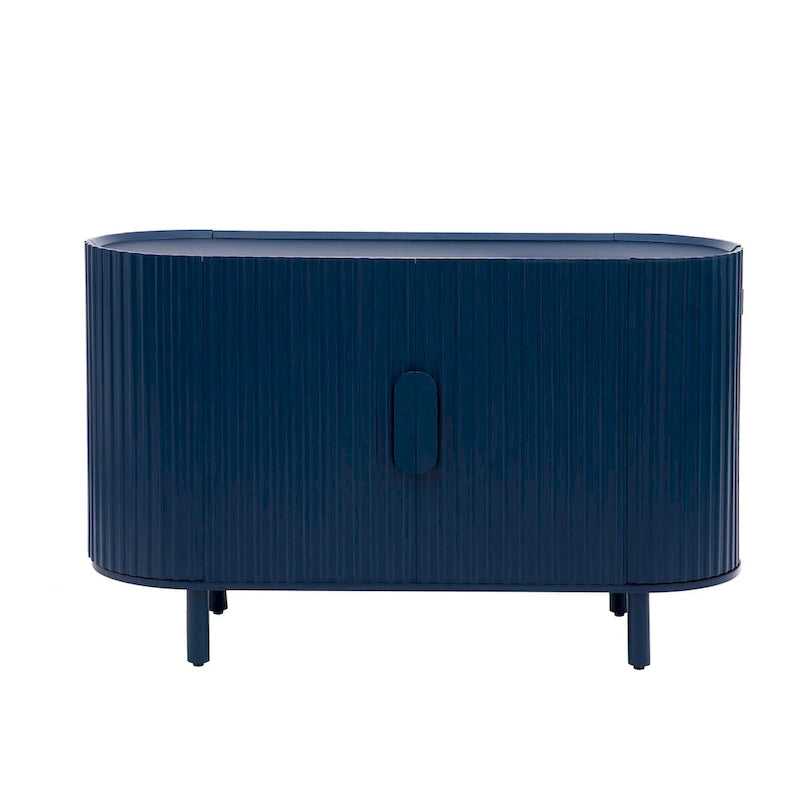 Buffet de luxe avec design incurvé et étagères réglables, convient pour le salon, le bureau et l'entrée