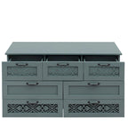 Commode 7 tiroirs, Meuble américain, Convient pour chambre à coucher, salon, bureau
