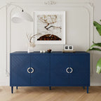 Buffet 4 portes avec placage en bois massif