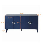Buffet 4 portes avec placage en bois massif