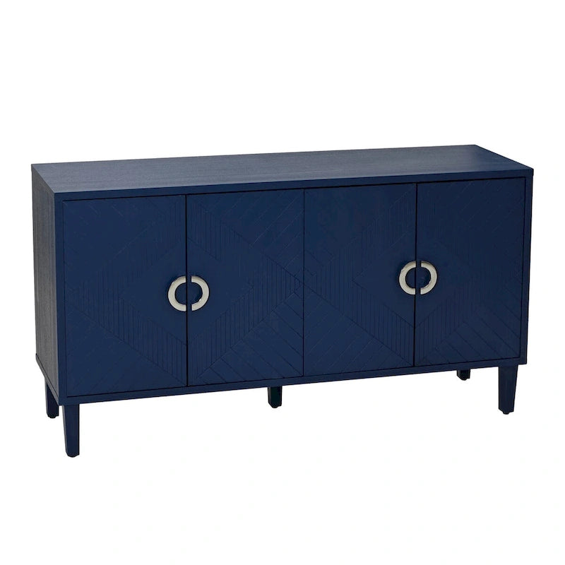 Buffet 4 portes avec placage en bois massif