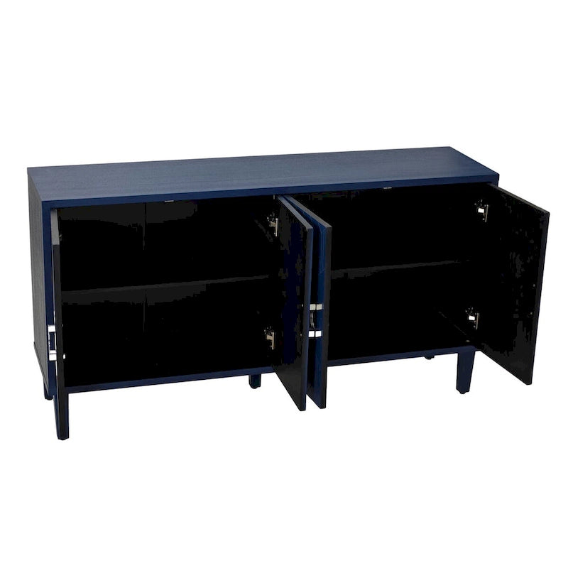 Buffet 4 portes avec placage en bois massif