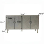 Buffet 4 portes avec placage en bois massif