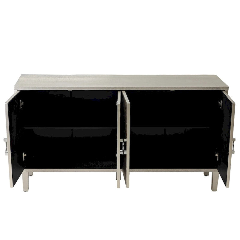 Buffet 4 portes avec placage en bois massif
