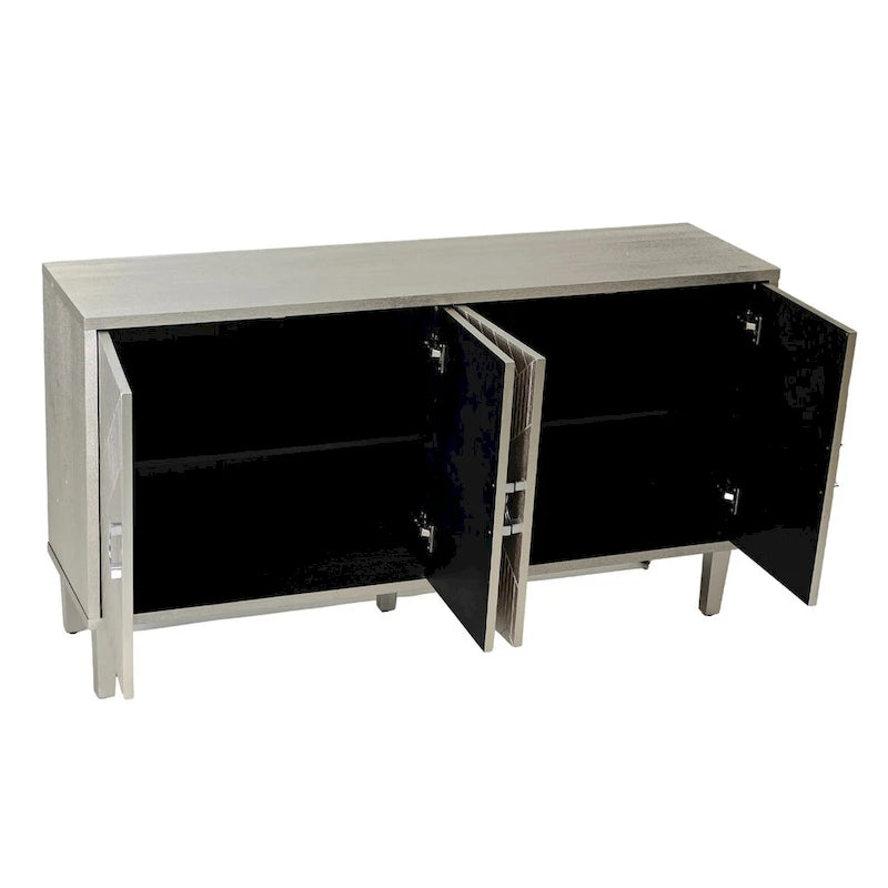 Buffet 4 portes avec placage en bois massif