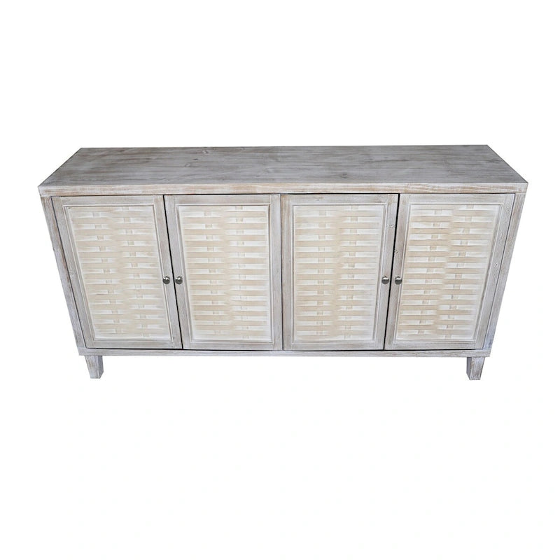Armoire d'appoint 4 portes en bois buffet de rangement