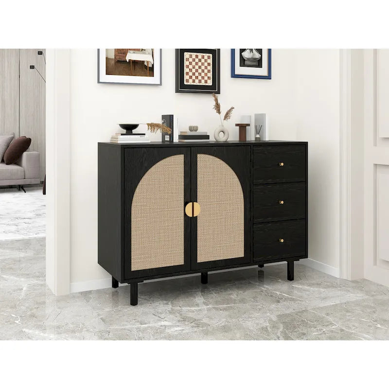Armoire 2 portes 3 tiroirs