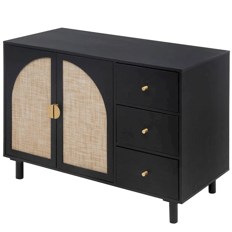 Armoire 2 portes 3 tiroirs