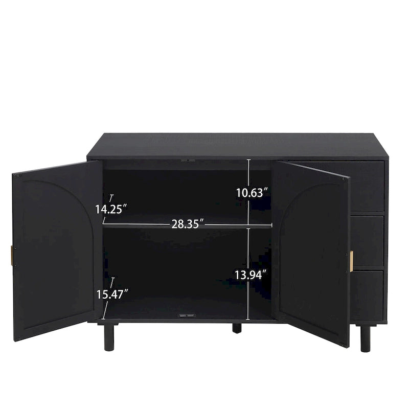 Armoire 2 portes 3 tiroirs