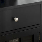 Buffet de cuisine avec portes vitrées, étagère réglable et 2 tiroirs - N/A