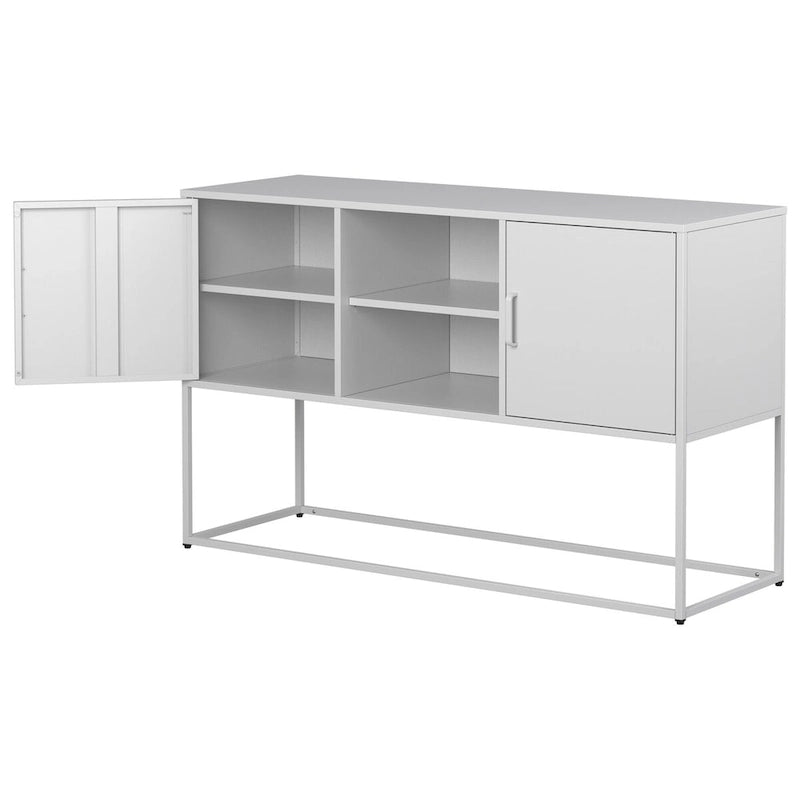 Buffet vaisselier - Pieds réglables, dispositif anti-basculement, poignée élégante, fermeture magnétique silencieuse et finition écologique
