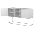 Buffet vaisselier - Pieds réglables, dispositif anti-basculement, poignée élégante, fermeture magnétique silencieuse et finition écologique
