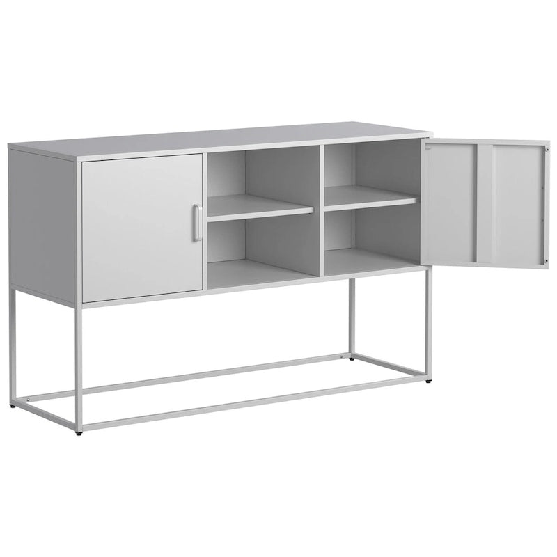 Buffet vaisselier - Pieds réglables, dispositif anti-basculement, poignée élégante, fermeture magnétique silencieuse et finition écologique
