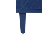 Armoire de rangement 4 portes élégante et fonctionnelle avec pieds en pin et MDF