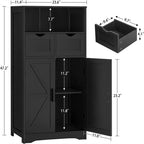 Meuble bas avec 2 portes et 2 tiroirs – 29 P x 60 L x 108,5 H cm