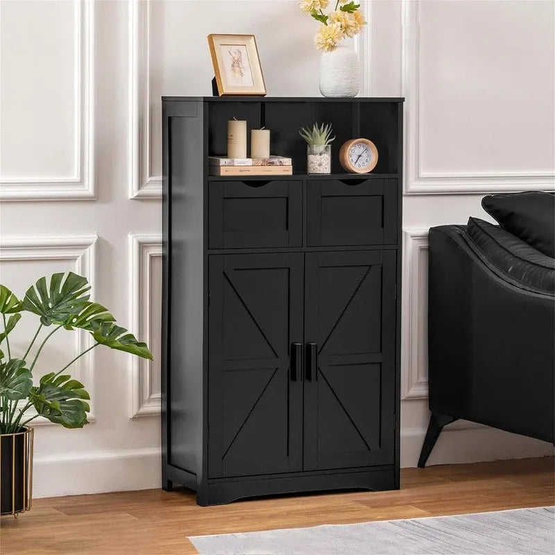 Meuble bas avec 2 portes et 2 tiroirs – 29 P x 60 L x 108,5 H cm
