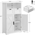 Meuble bas avec 2 portes et 2 tiroirs – 29 P x 60 L x 108,5 H cm