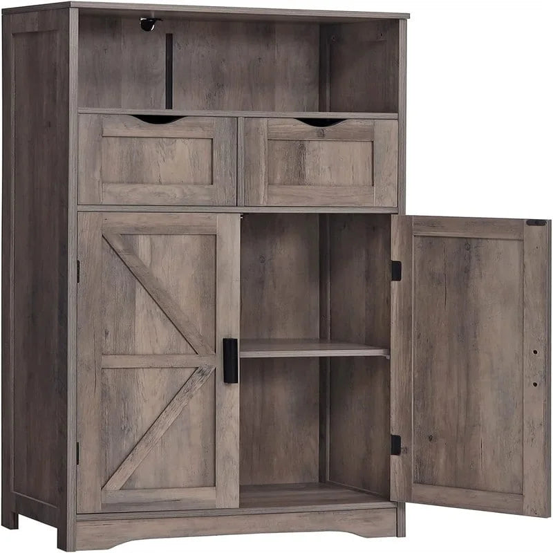 Meuble bas avec 2 portes et 2 tiroirs – 29 P x 60 L x 108,5 H cm