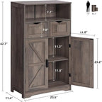 Meuble bas avec 2 portes et 2 tiroirs – 29 P x 60 L x 108,5 H cm
