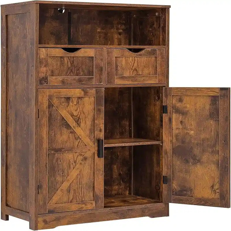 Meuble bas avec 2 portes et 2 tiroirs – 29 P x 60 L x 108,5 H cm
