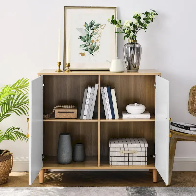 Armoire de rangement moderne et confortable avec étagères réglables