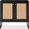 Meuble de rangement 2 portes en rotin - 15P x 31,5L x 32,5H