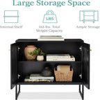 Meuble de rangement 2 portes en rotin - 15P x 31,5L x 32,5H
