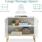 Meuble de rangement 2 portes en rotin - 15P x 31,5L x 32,5H