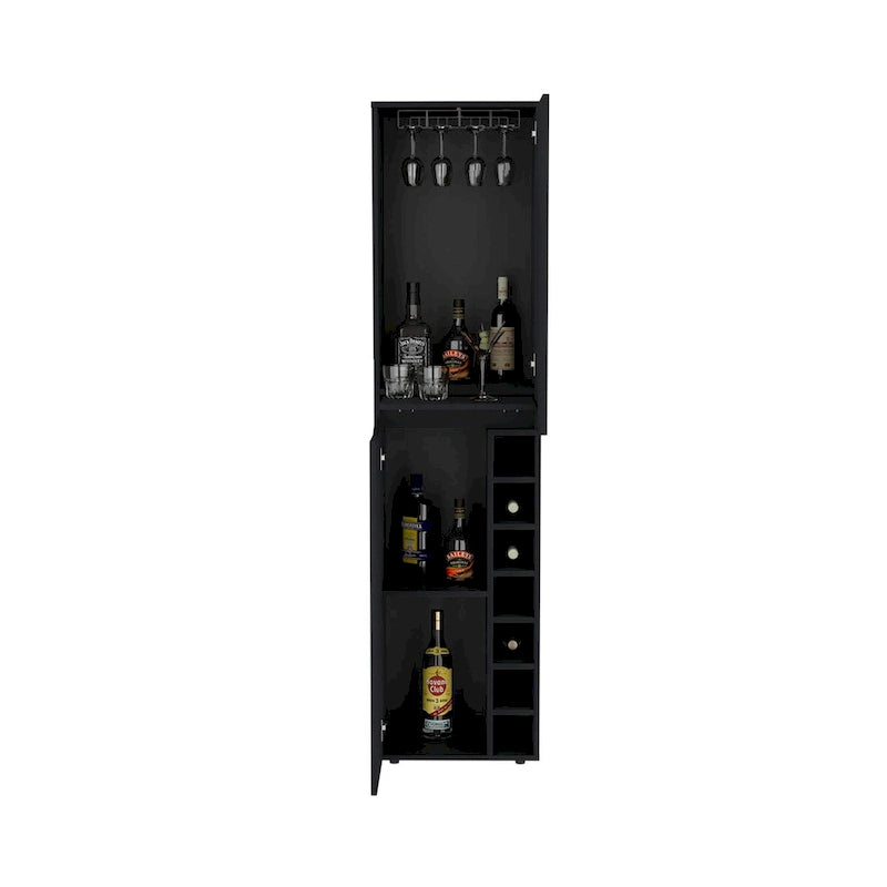Armoire haute pour salon, appartement, chambre, noire