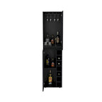 Armoire haute pour salon, appartement, chambre, noire