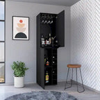 Armoire haute pour salon, appartement, chambre, noire