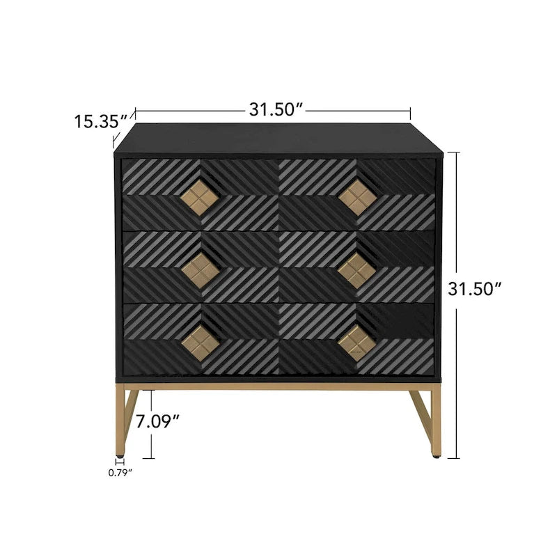 Meuble de rangement 3 tiroirs RR