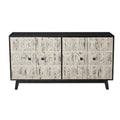 Buffet Vintage 4 Portes de 152 cm, Meuble de Rangement Autonome