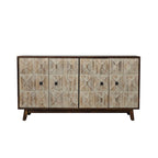 Buffet Vintage 4 Portes de 152 cm, Meuble de Rangement Autonome
