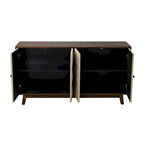 Buffet Vintage 4 Portes de 152 cm, Meuble de Rangement Autonome