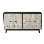 Buffet Vintage 4 Portes de 152 cm, Meuble de Rangement Autonome