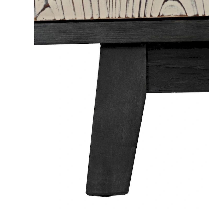 Buffet Vintage 4 Portes de 152 cm, Meuble de Rangement Autonome