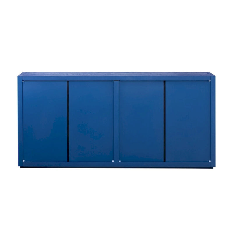 63 Meuble Buffet Quatre Portes avec Étagères Réglables pour Couloir Entrée Salon