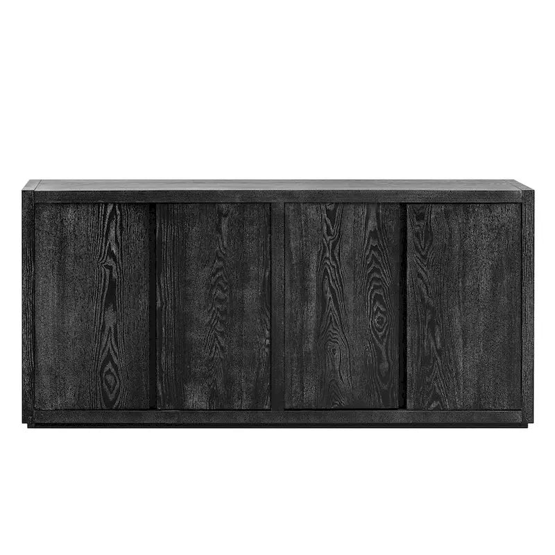 63 Meuble Buffet Quatre Portes avec Étagères Réglables pour Couloir Entrée Salon