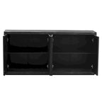 63 Meuble Buffet Quatre Portes avec Étagères Réglables pour Couloir Entrée Salon