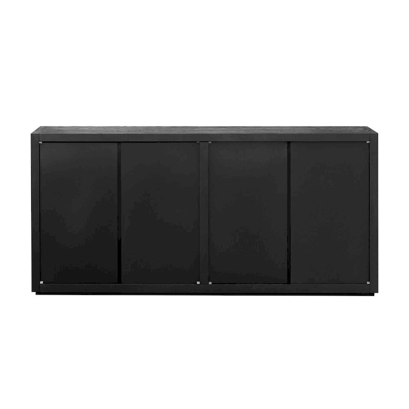 63 Meuble Buffet Quatre Portes avec Étagères Réglables pour Couloir Entrée Salon