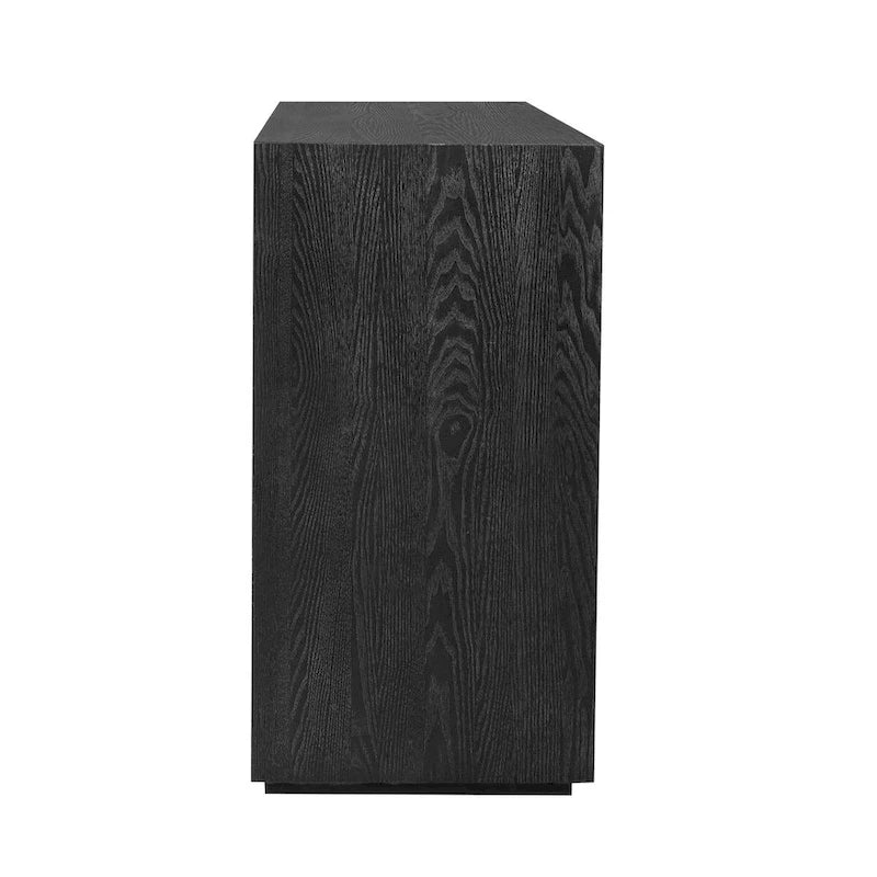63 Meuble Buffet Quatre Portes avec Étagères Réglables pour Couloir Entrée Salon