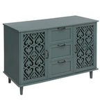 Meuble de rangement 2 portes et 3 tiroirs, meuble américain, convient pour chambre à coucher, salon, bureau
