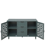 Meuble de rangement 2 portes et 3 tiroirs, meuble américain, convient pour chambre à coucher, salon, bureau