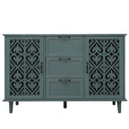 Meuble de rangement 2 portes et 3 tiroirs, meuble américain, convient pour chambre à coucher, salon, bureau