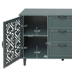 Meuble de rangement 2 portes et 3 tiroirs, meuble américain, convient pour chambre à coucher, salon, bureau