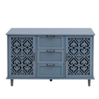 Meuble de rangement 2 portes et 3 tiroirs, meuble américain, convient pour chambre à coucher, salon, bureau
